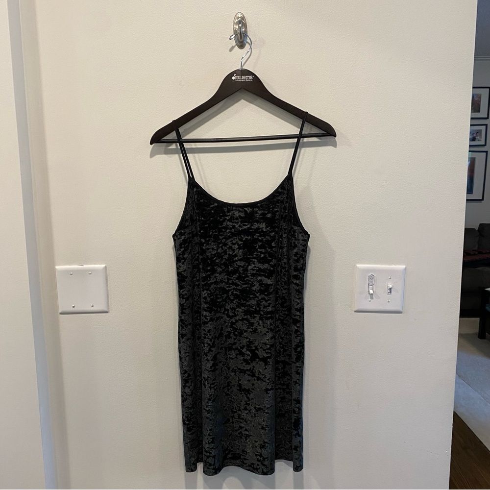 Y2K Victoria secret slip dress women xs/s whimsigoth black velvet grunge vamp